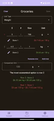 Unit Price Calculator android App screenshot 3